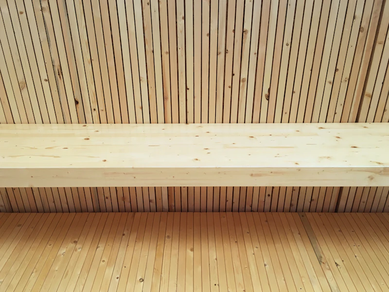 Exposed dowel laminated timber ceiling