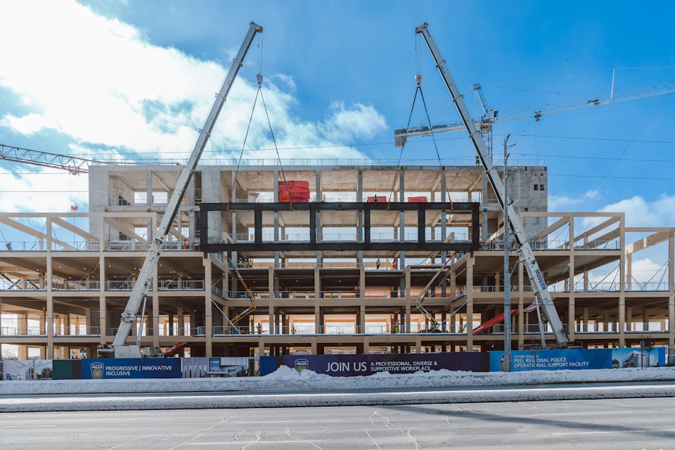 Peel Regional Police Operational Support Facility during construction
