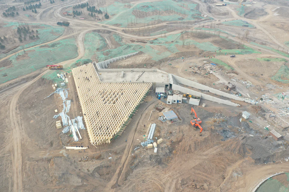 Aerial view of Taiyuan Botanical Garden - The Tea House