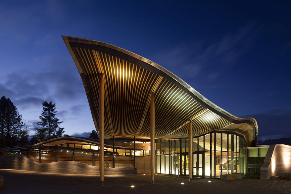 Exterior view of VanDusen Botanical Gardens Visitor Centre