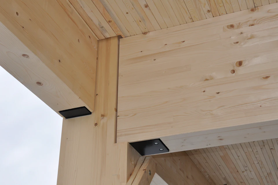 Wood beam-and-column connection at T3 Minneapolis