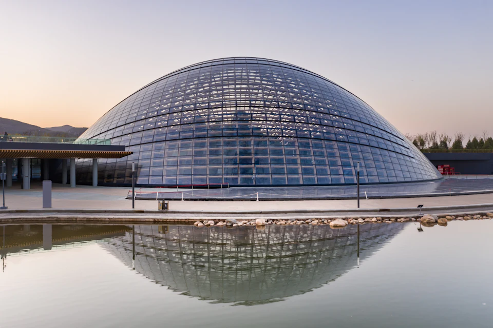 Exterior view of Taiyuan Botanical Garden Domes