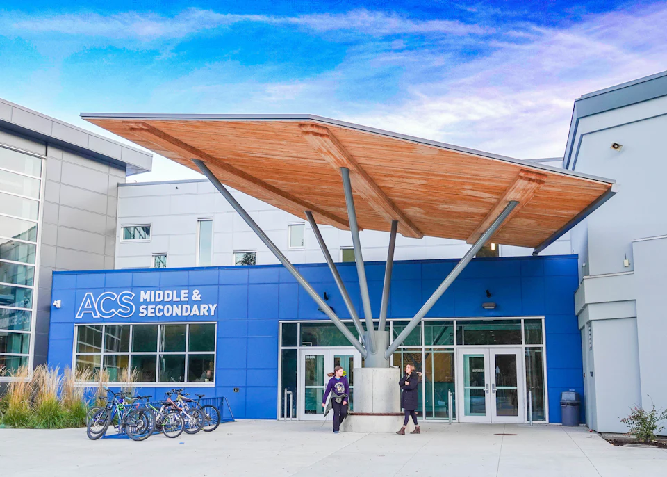 Exterior view of Abbotsford Christian School Entrance