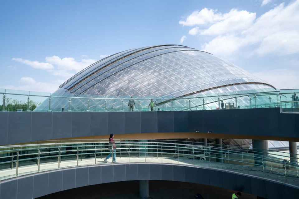 Exterior view of Taiyuan Botanical Garden Domes