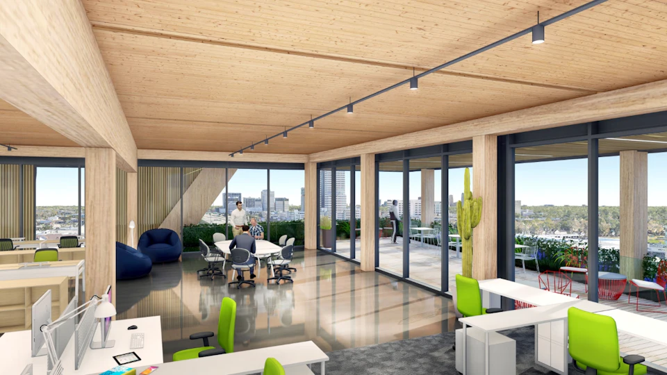 Architectural rendering of Framework at Block 10