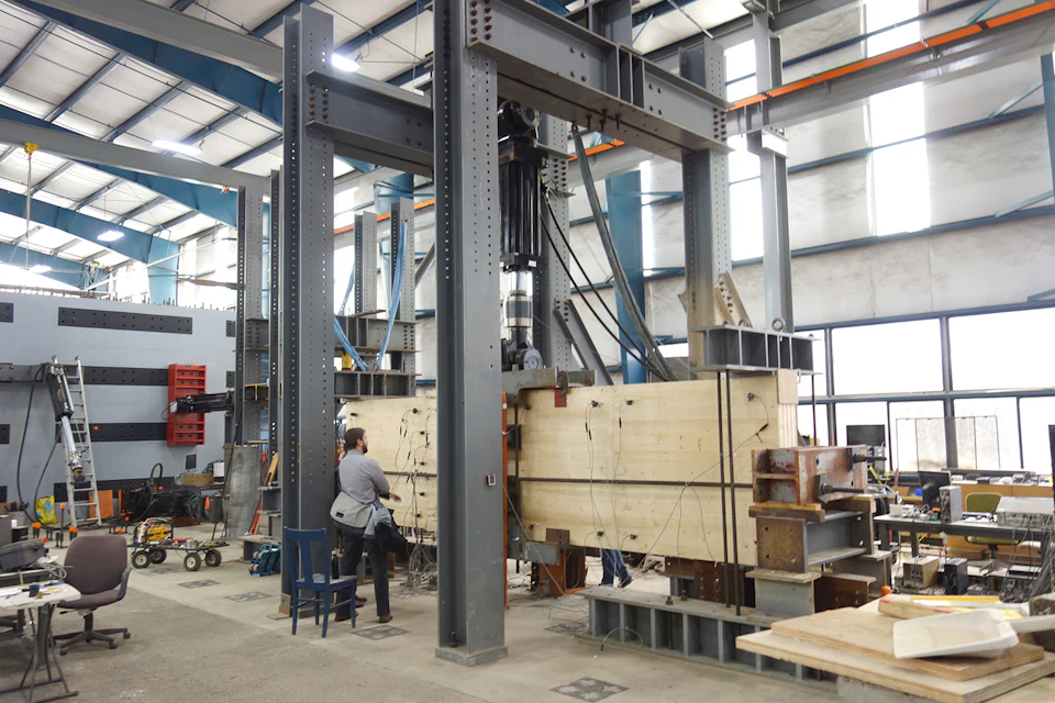 Full-scale timber frame test for Framework