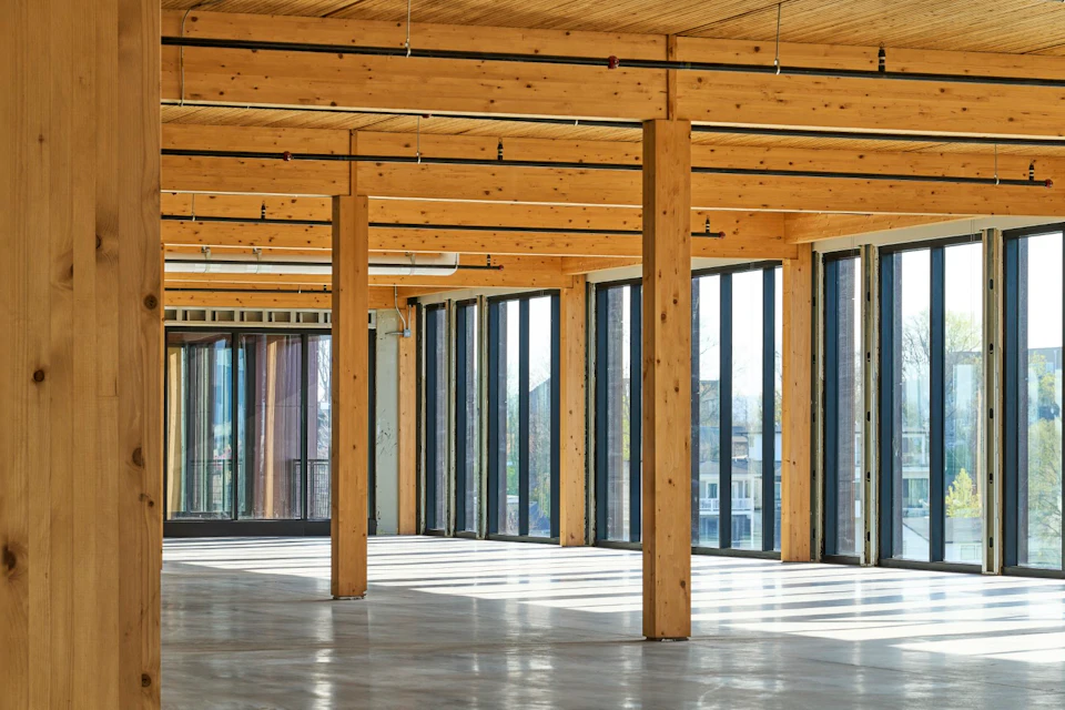 Open floor framed with wood at T3 Wedgewood-Houston