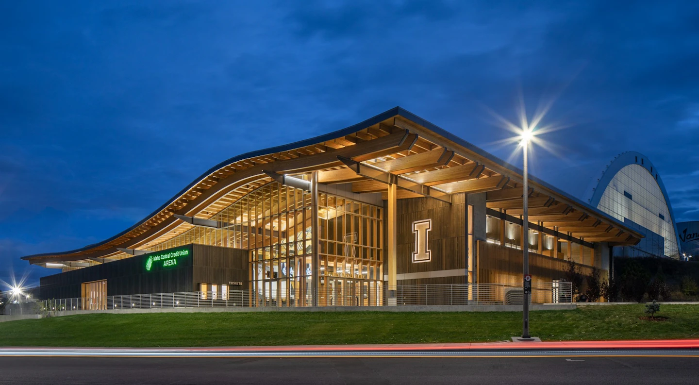 Exterior view of Idaho Central Credit Union Arena