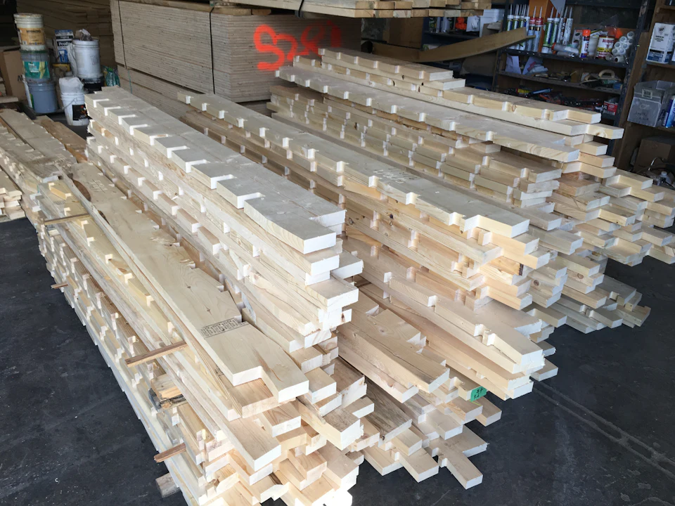 Stacked timber soffit components for Waiea Tower
