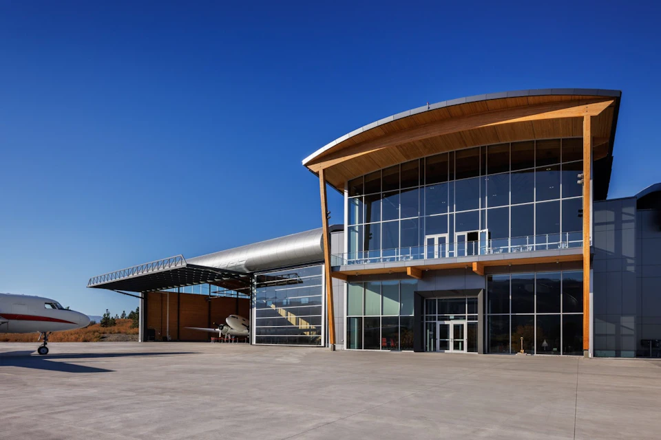Completed exterior of KF Aerospace Centre for Excellence