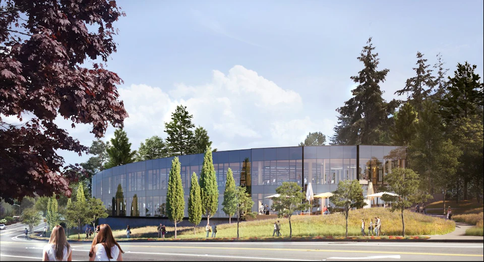 Exterior rendering of Lakeview Office Building