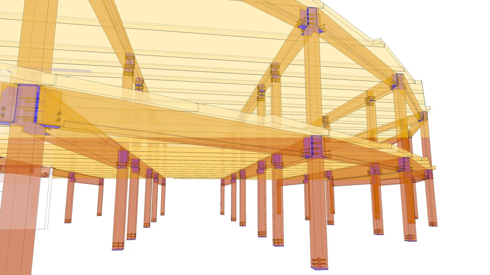 Three-dimensional structural model of Lakeview Office Building