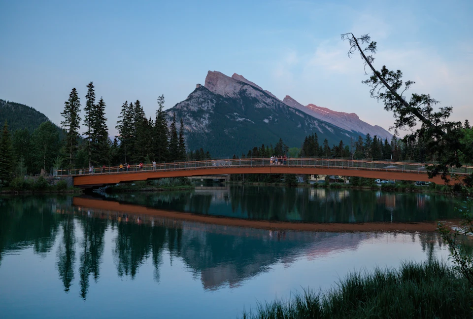 Nancy Pauw Bridge reflected in the river