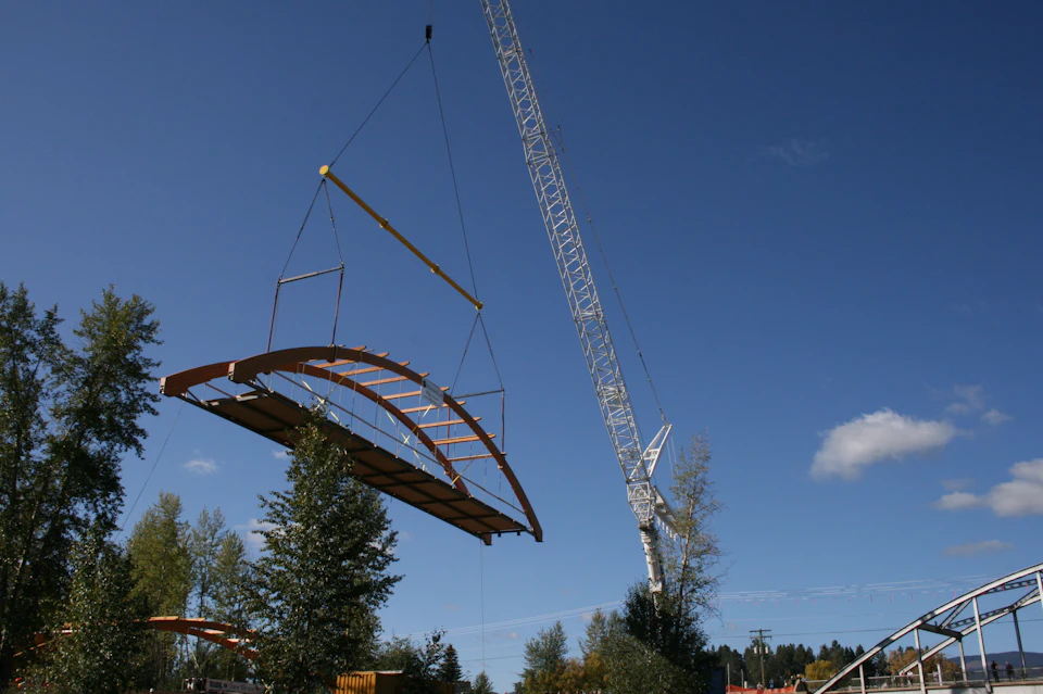 Structure for Princeton Bridge of Dreams during installation