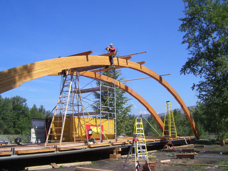 Structure for Princeton Bridge of Dreams during installation