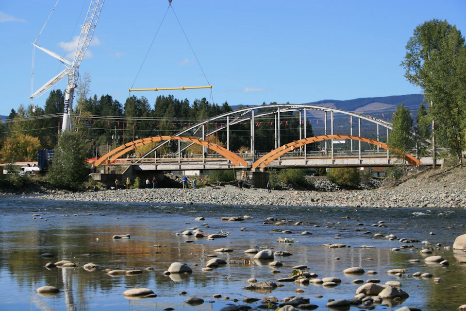 Princeton Bridge of Dreams during installation over the river