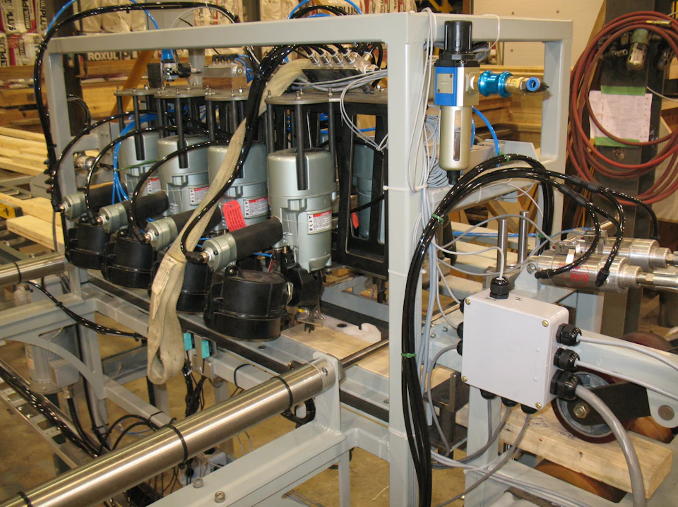 Fabrication machinery used for Richmond Olympic Oval roof components