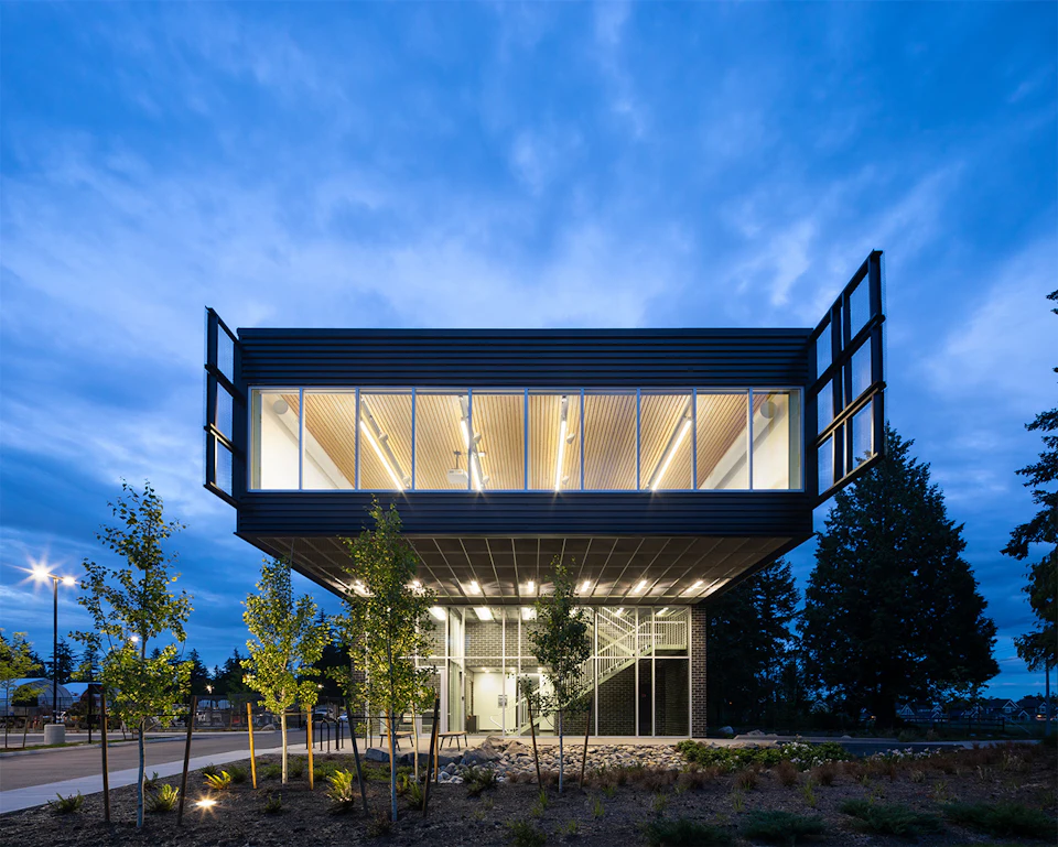 Roof structure at South Surrey Operations Center