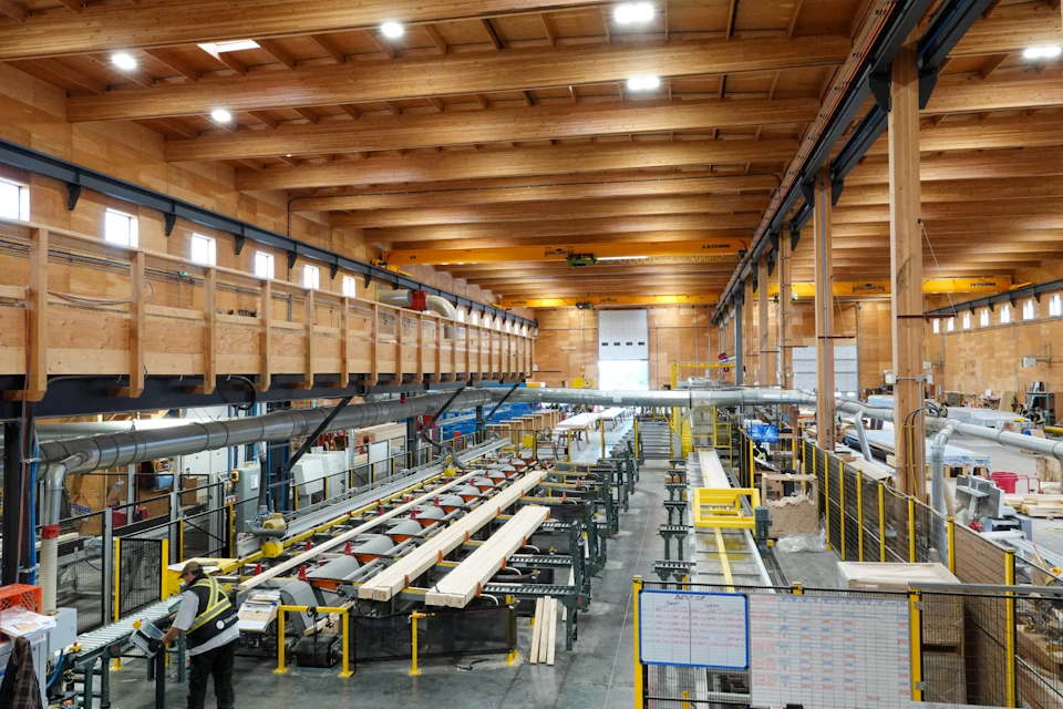 Fabrication line inside StructureCraft Headquarters