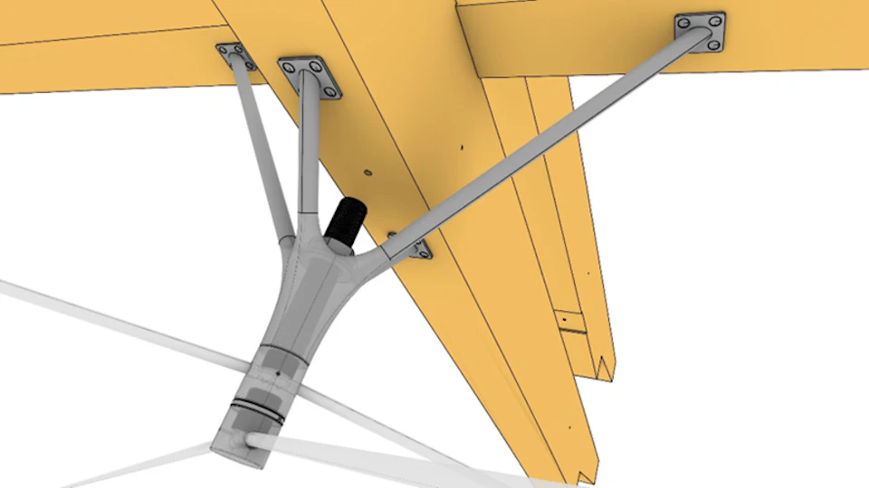 Digital model of a dome connection at Taiyuan Botanical Garden