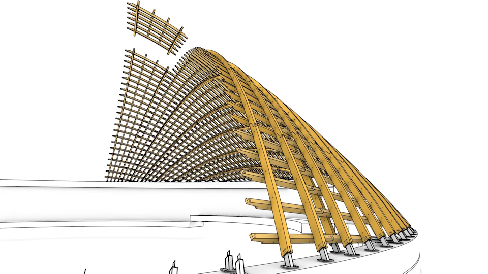 Three-dimensional model of Taiyuan Botanical Garden Domes