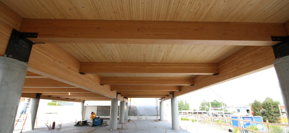 Structure for Trail Appliances Headquarters during installation