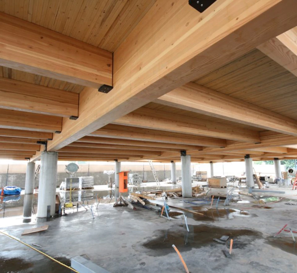 Structure for Trail Appliances Headquarters during installation