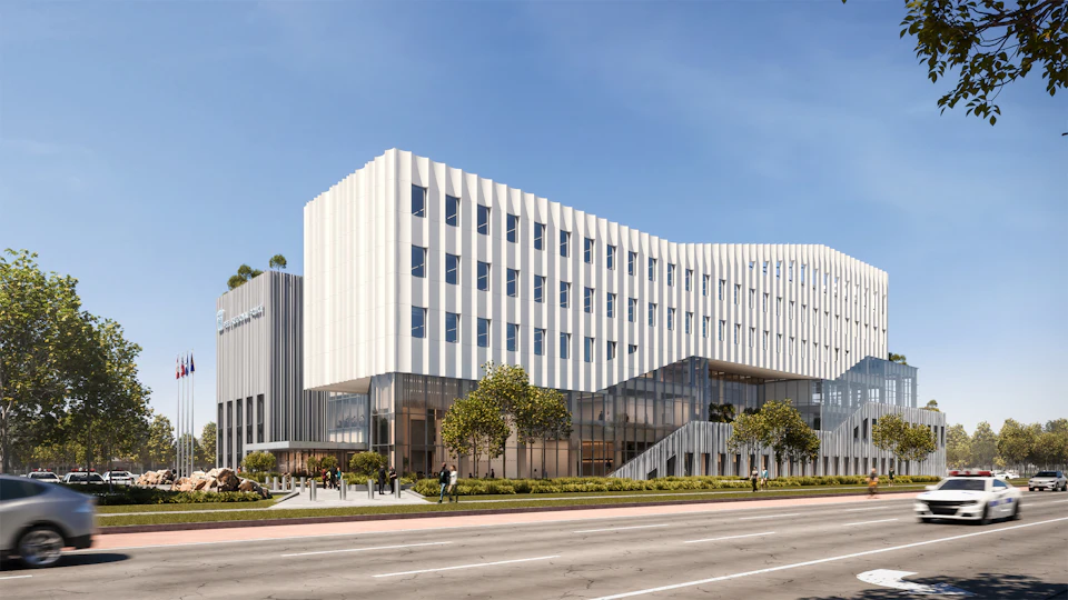Exterior rendering of Peel Regional Police Operational Support Facility